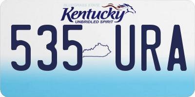 KY license plate 535URA