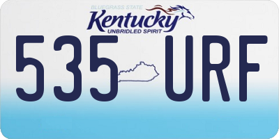 KY license plate 535URF