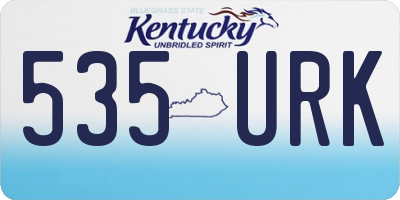 KY license plate 535URK