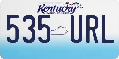 KY license plate 535URL