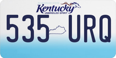 KY license plate 535URQ