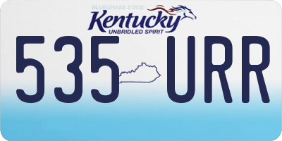 KY license plate 535URR