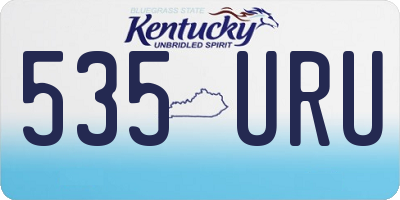 KY license plate 535URU