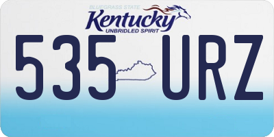 KY license plate 535URZ