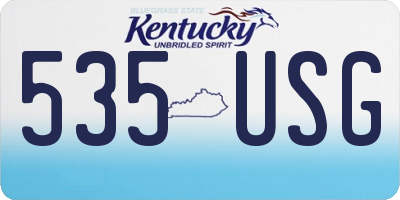 KY license plate 535USG