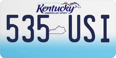 KY license plate 535USI