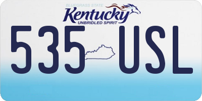 KY license plate 535USL