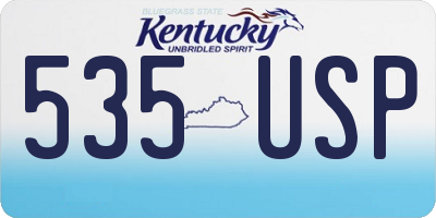 KY license plate 535USP