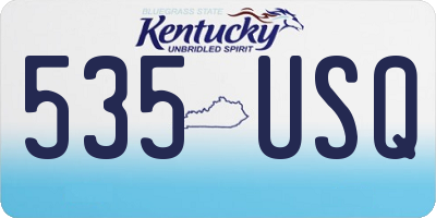 KY license plate 535USQ