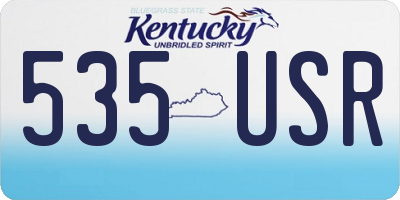 KY license plate 535USR