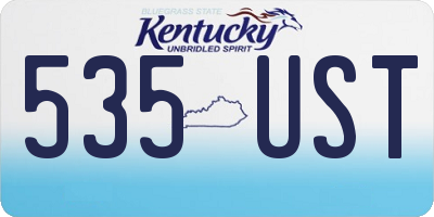 KY license plate 535UST