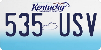 KY license plate 535USV