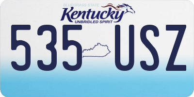 KY license plate 535USZ