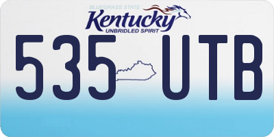 KY license plate 535UTB