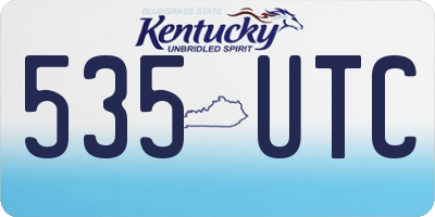 KY license plate 535UTC