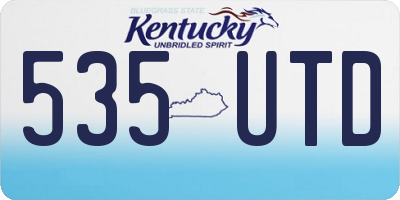 KY license plate 535UTD