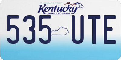 KY license plate 535UTE
