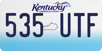 KY license plate 535UTF