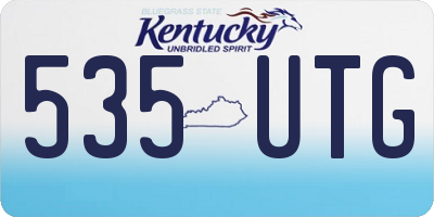 KY license plate 535UTG