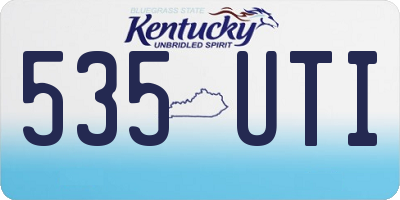 KY license plate 535UTI