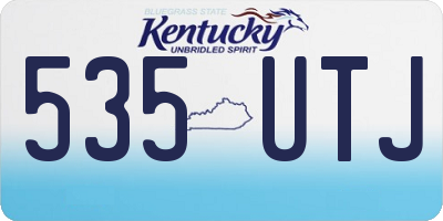 KY license plate 535UTJ