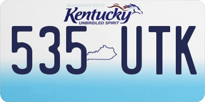 KY license plate 535UTK