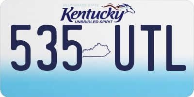 KY license plate 535UTL