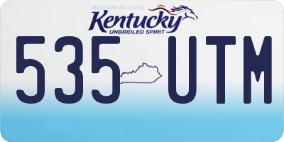 KY license plate 535UTM