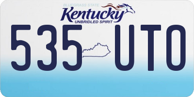 KY license plate 535UTO
