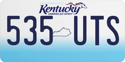 KY license plate 535UTS