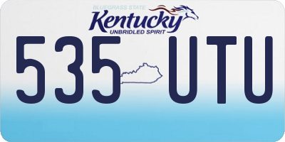 KY license plate 535UTU