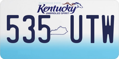 KY license plate 535UTW