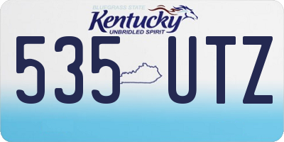 KY license plate 535UTZ