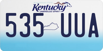 KY license plate 535UUA