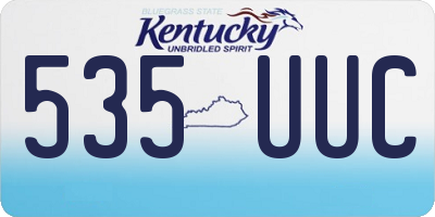 KY license plate 535UUC