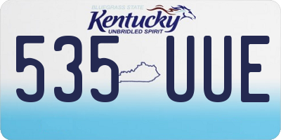 KY license plate 535UUE