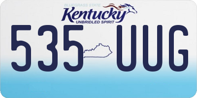 KY license plate 535UUG