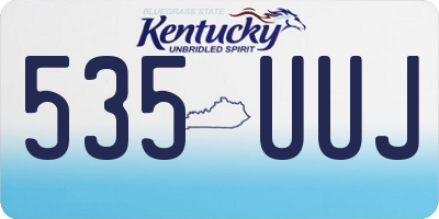 KY license plate 535UUJ