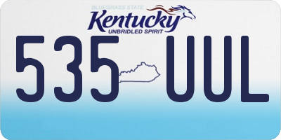 KY license plate 535UUL