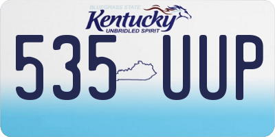 KY license plate 535UUP