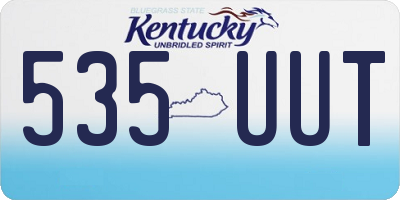 KY license plate 535UUT