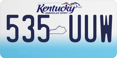 KY license plate 535UUW