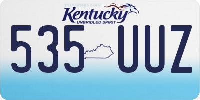 KY license plate 535UUZ
