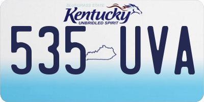 KY license plate 535UVA