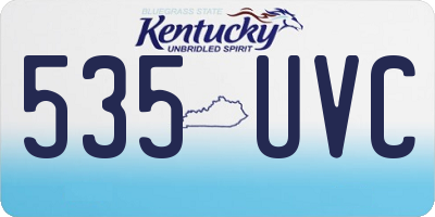 KY license plate 535UVC