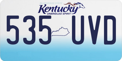 KY license plate 535UVD