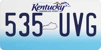 KY license plate 535UVG