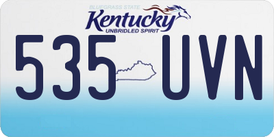 KY license plate 535UVN
