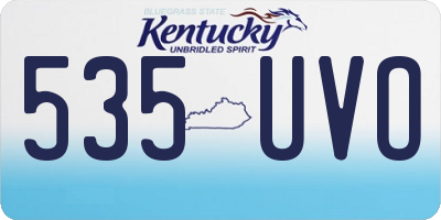 KY license plate 535UVO