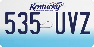 KY license plate 535UVZ